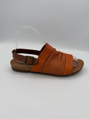 Miz Mooz Abbey Orange Leather Slingback Sandal Bohemian Casual 7